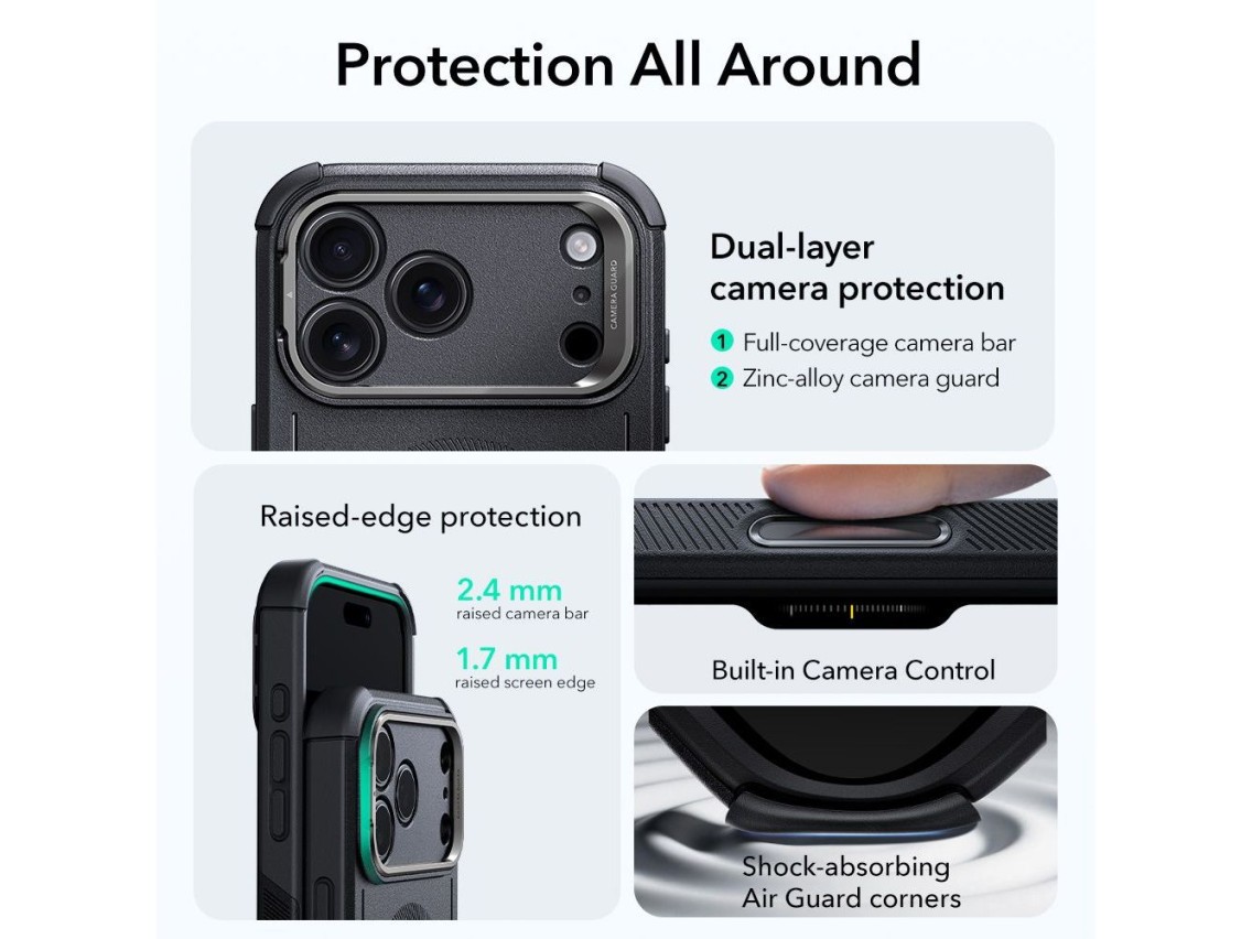 Capa MagSafe com suporte ESR Cyber ??para iPhone 17 Pro - Preta