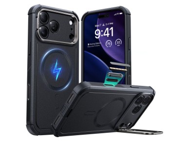 ESR Cyber Kickstand MagSafe Case for iPhone 17 Pro - Black ESR Cyber Kickstand MagSafe Case for iPhone 17 Pro - Black