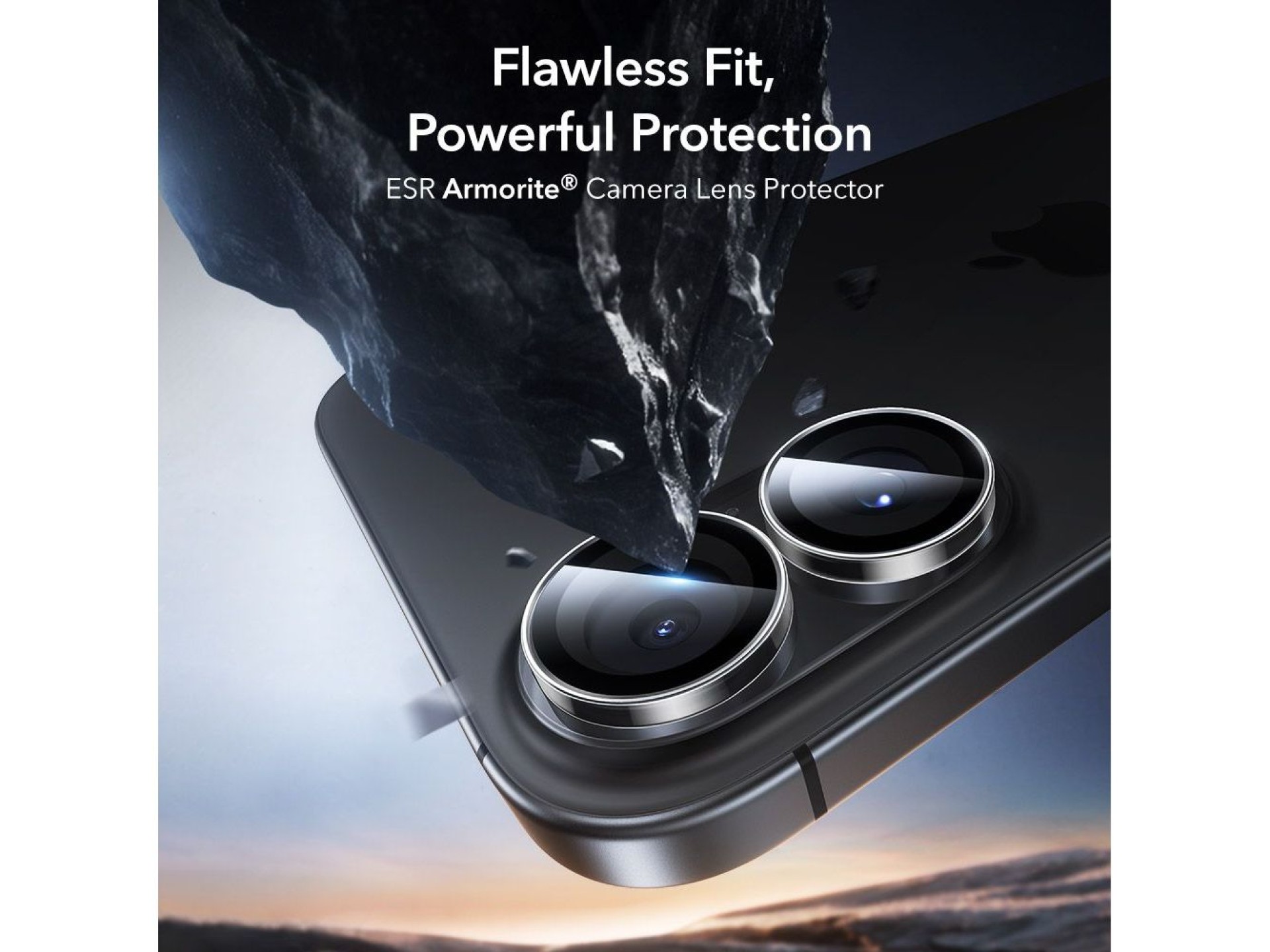 Capa protetora de câmera ESR Armorite para iPhone 16 / 16 Plus / 17 - Transparente