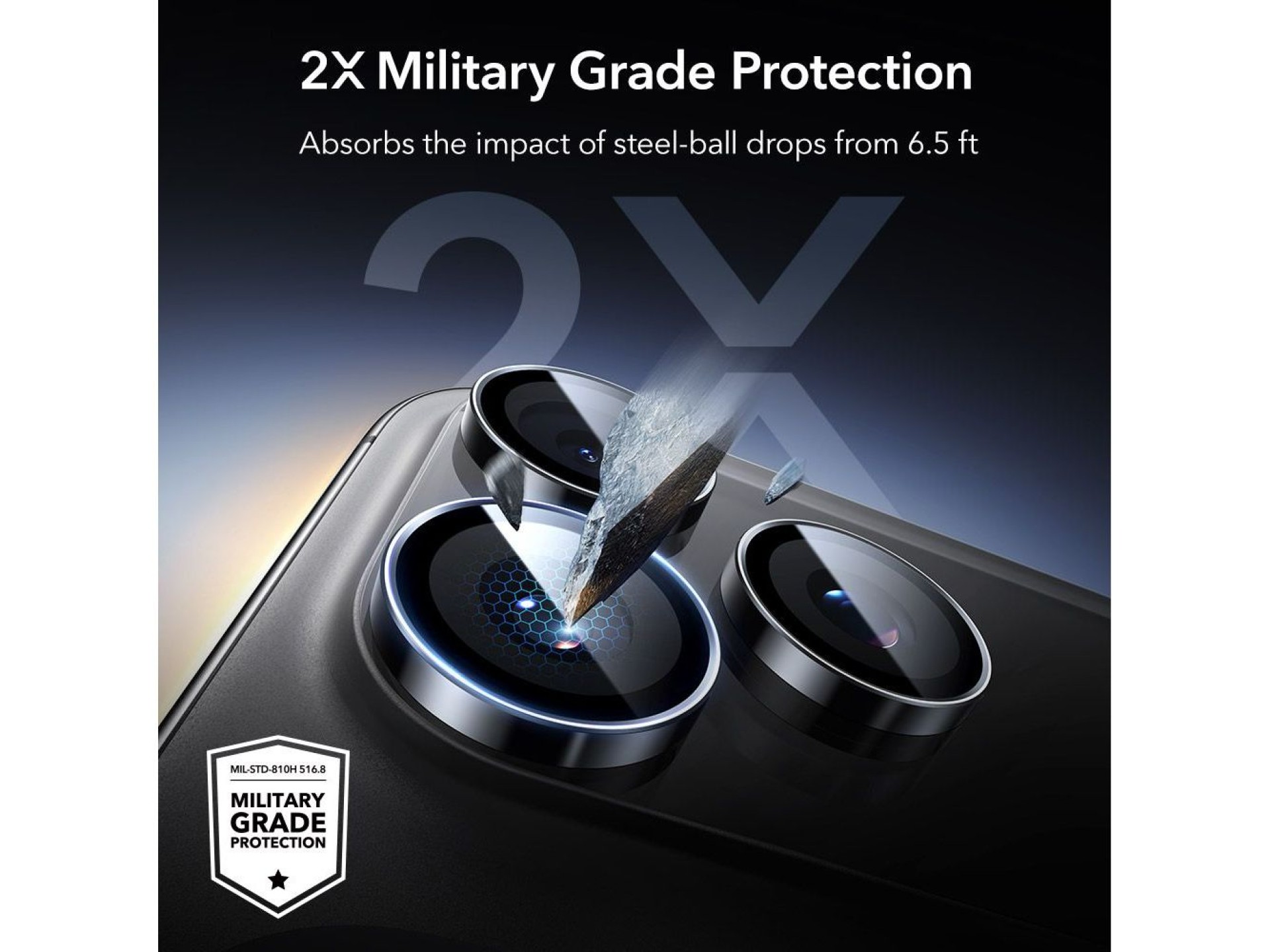 Protetor de câmera ESR Armorite para iPhone 14 Pro / Pro Max / 15 Pro / Pro Max / 16 Pro / Pro Max /