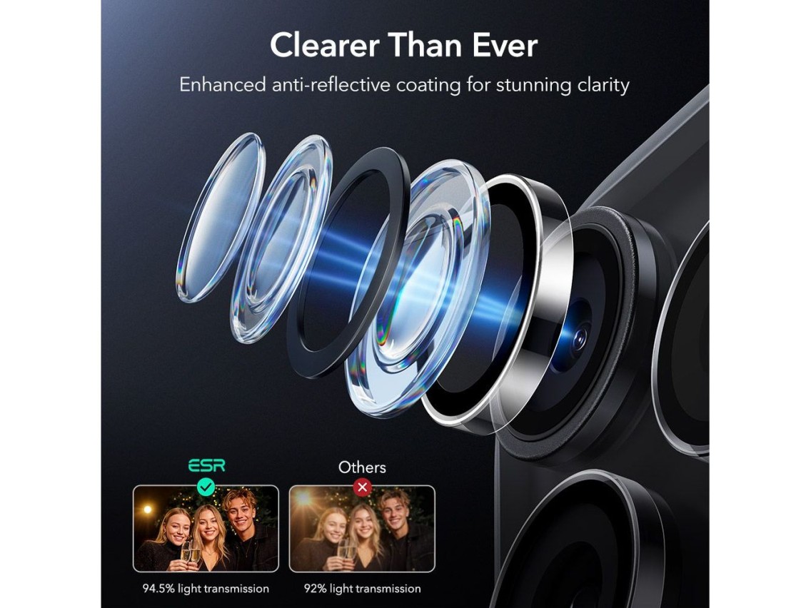ESR Armorite Camera Protector for iPhone 14 Pro / Pro Max / 15 Pro / Pro Max / 16 Pro / Pro Max / 17