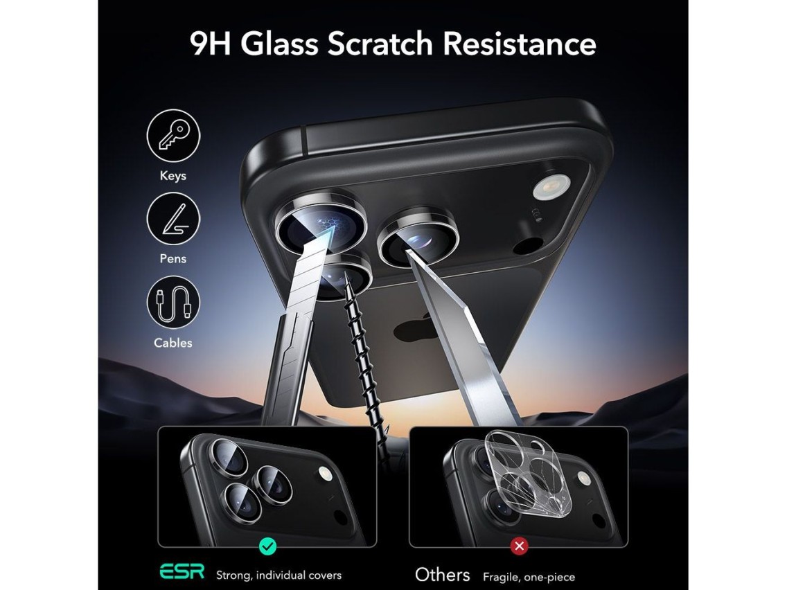 ESR Armorite Camera Protector for iPhone 14 Pro / Pro Max / 15 Pro / Pro Max / 16 Pro / Pro Max / 17