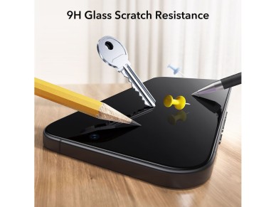 Kit com 2 pel�culas de vidro temperado ESR UltraFit para iPhone 17 Pro - transparente