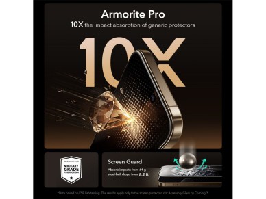 Protector de pantalla de vidrio templado ESR UltraFit Armorite Pro para iPhone 17 Pro - Transparente Protector de pantalla de vidrio templado ESR UltraFit Armorite Pro para iPhone 17 Pro - Transparente