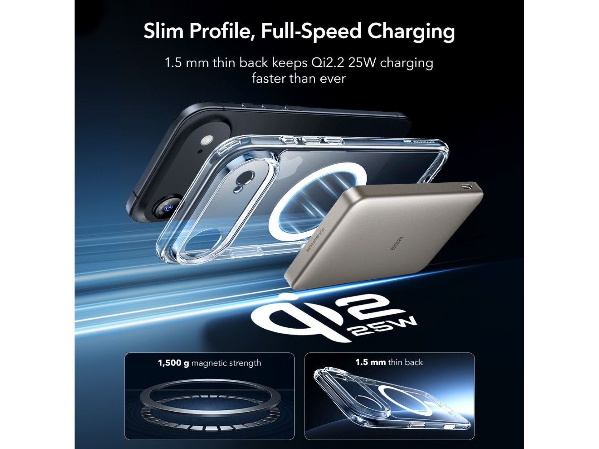 ESR Classic Hybrid MagSafe + Tempered Glass Set for iPhone 17 Air - Clear