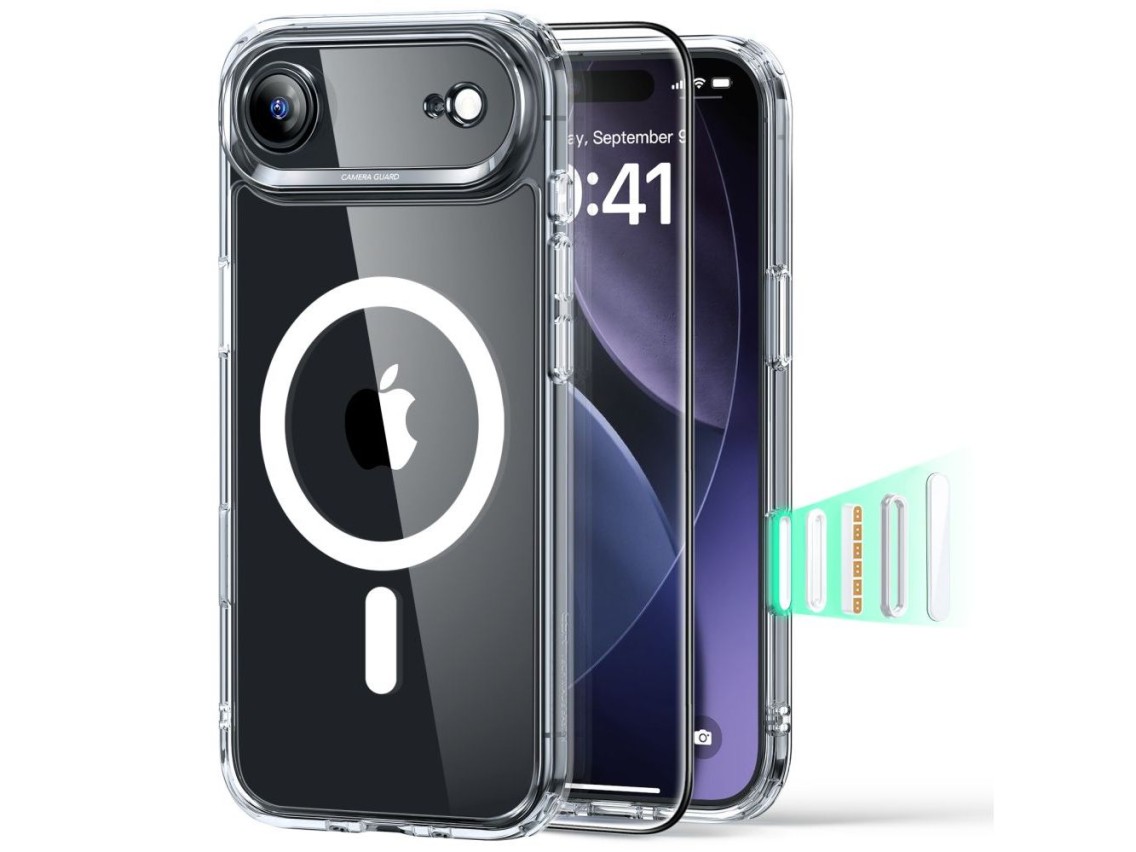 ESR Classic Hybrid MagSafe + Tempered Glass Set for iPhone 17 Air - Clear