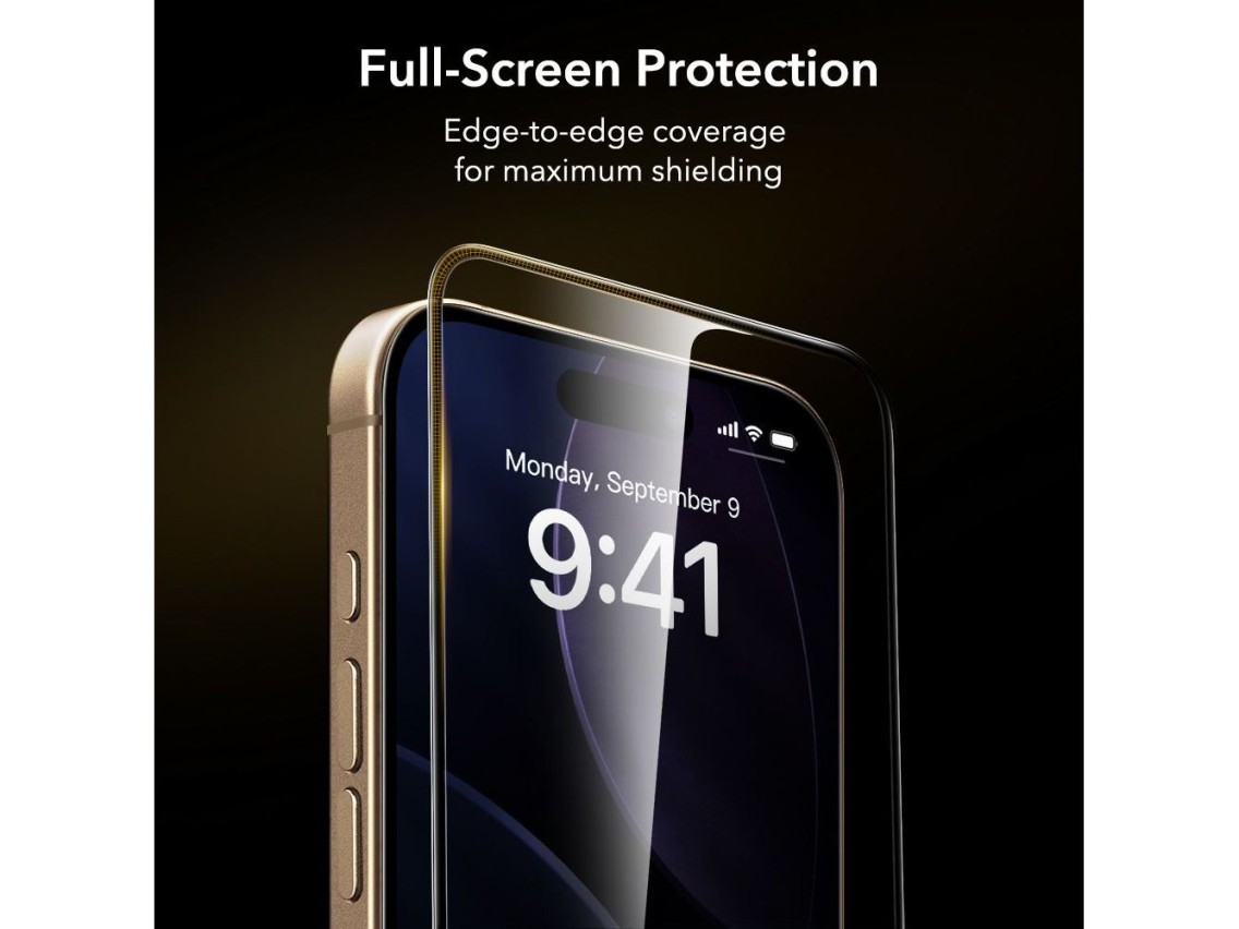 Protector de pantalla de vidrio templado ESR UltraFit Armorite Pro para iPhone 17 Pro Max - Transpar