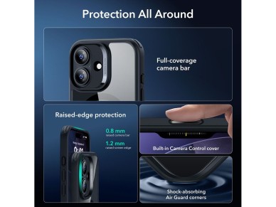 ESR Classic Hybrid MagSafe + Tempered Glass Set for iPhone 17 - Clear Black ESR Classic Hybrid MagSafe + Tempered Glass Set for iPhone 17 - Clear Black