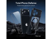 Juego de fundas ESR Classic Hybrid MagSafe + cristal templado para iPhone 17 Pro - Negro transparent
