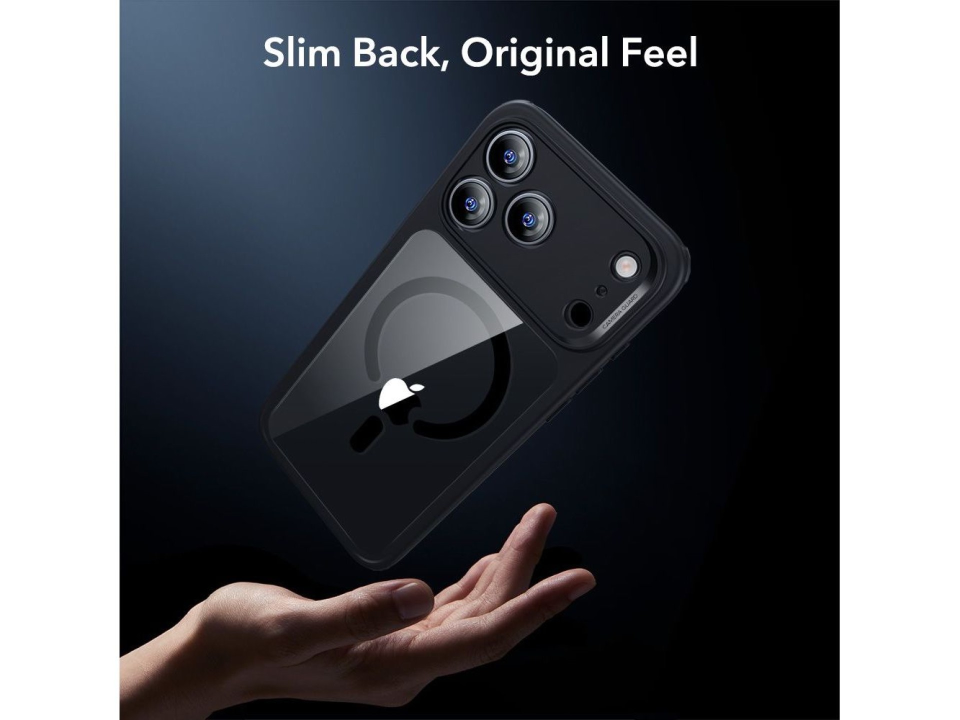 Juego de fundas ESR Classic Hybrid MagSafe + cristal templado para iPhone 17 Pro - Negro transparent