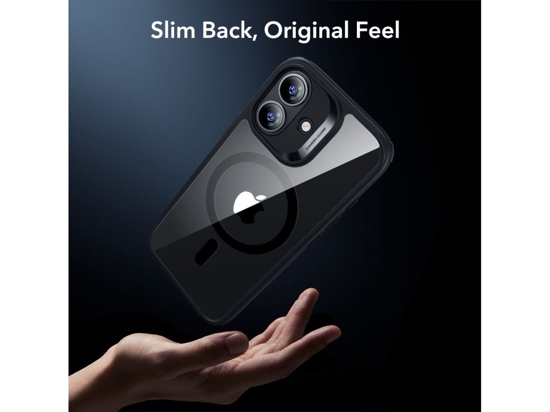 Conjunto ESR Classic Hybrid MagSafe + Película de Vidro Temperado para iPhone 17 - Preto Transparent