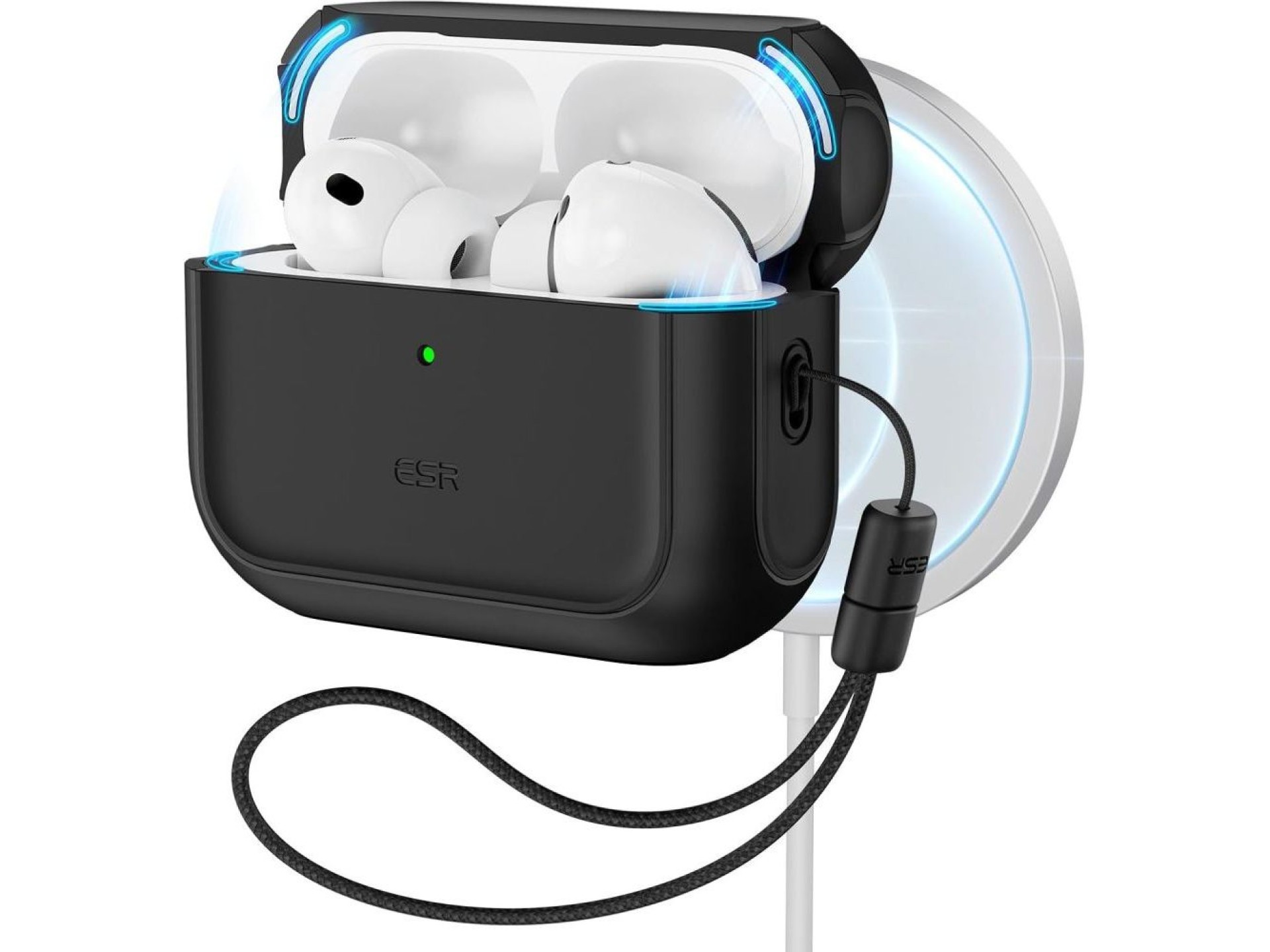 Funda ESR Orbit HaloLock MagSafe para AirPods Pro 3 - negra