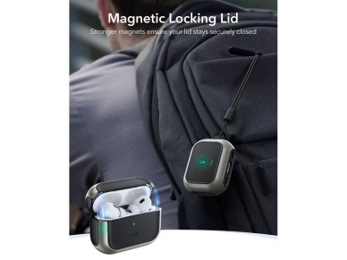 ESR Orbit HaloLock MagSafe Case for AirPods Pro 3 - Gray & Black ESR Orbit HaloLock MagSafe Case for AirPods Pro 3 - Gray & Black