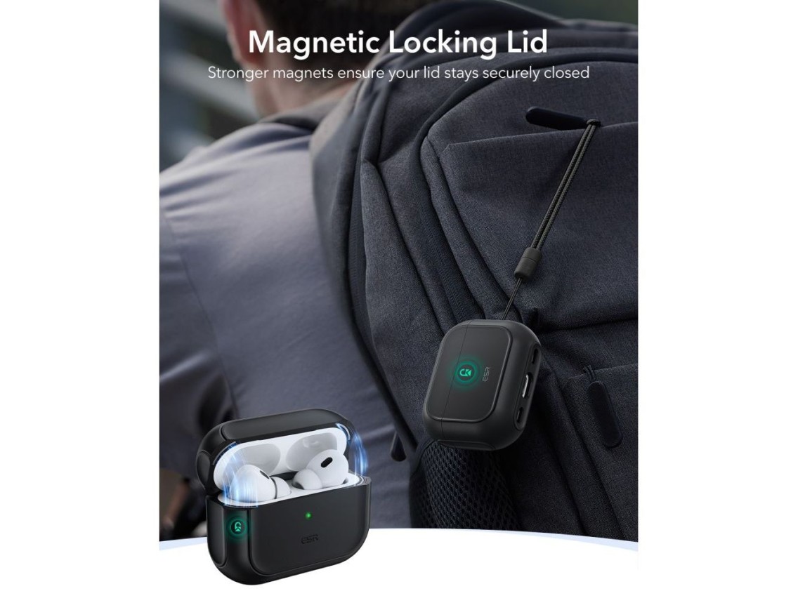 Funda ESR Orbit HaloLock MagSafe para AirPods Pro 3 - negra