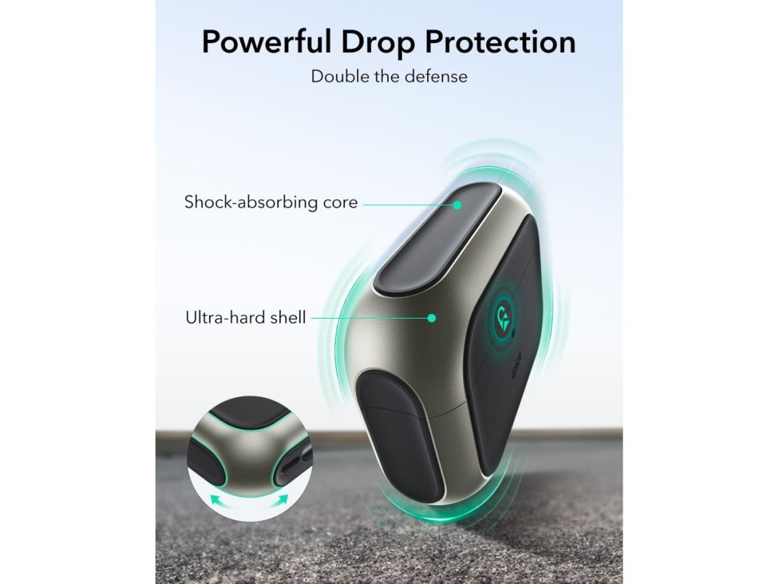ESR Orbit HaloLock MagSafe Case for AirPods Pro 3 - Gray & Black