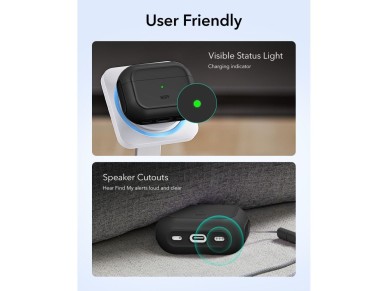 ESR Orbit HaloLock MagSafe case for AirPods Pro 3 - black ESR Orbit HaloLock MagSafe case for AirPods Pro 3 - black