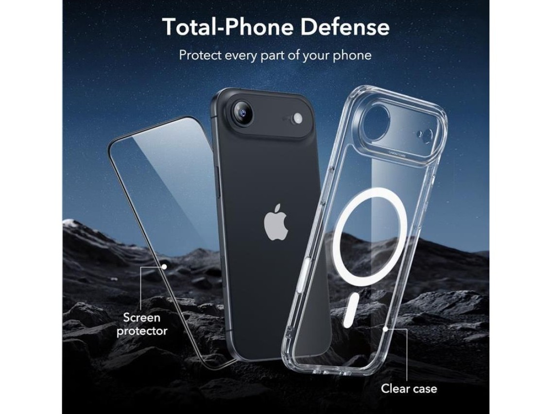 ESR Classic Hybrid MagSafe + Tempered Glass Set for iPhone 17 Air - Clear