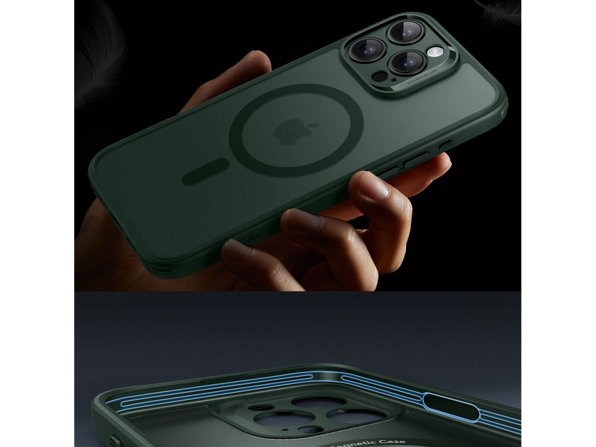 Capa ESR Classic Pro Set Halolock MagSafe para iPhone 16 Pro Max - Verde