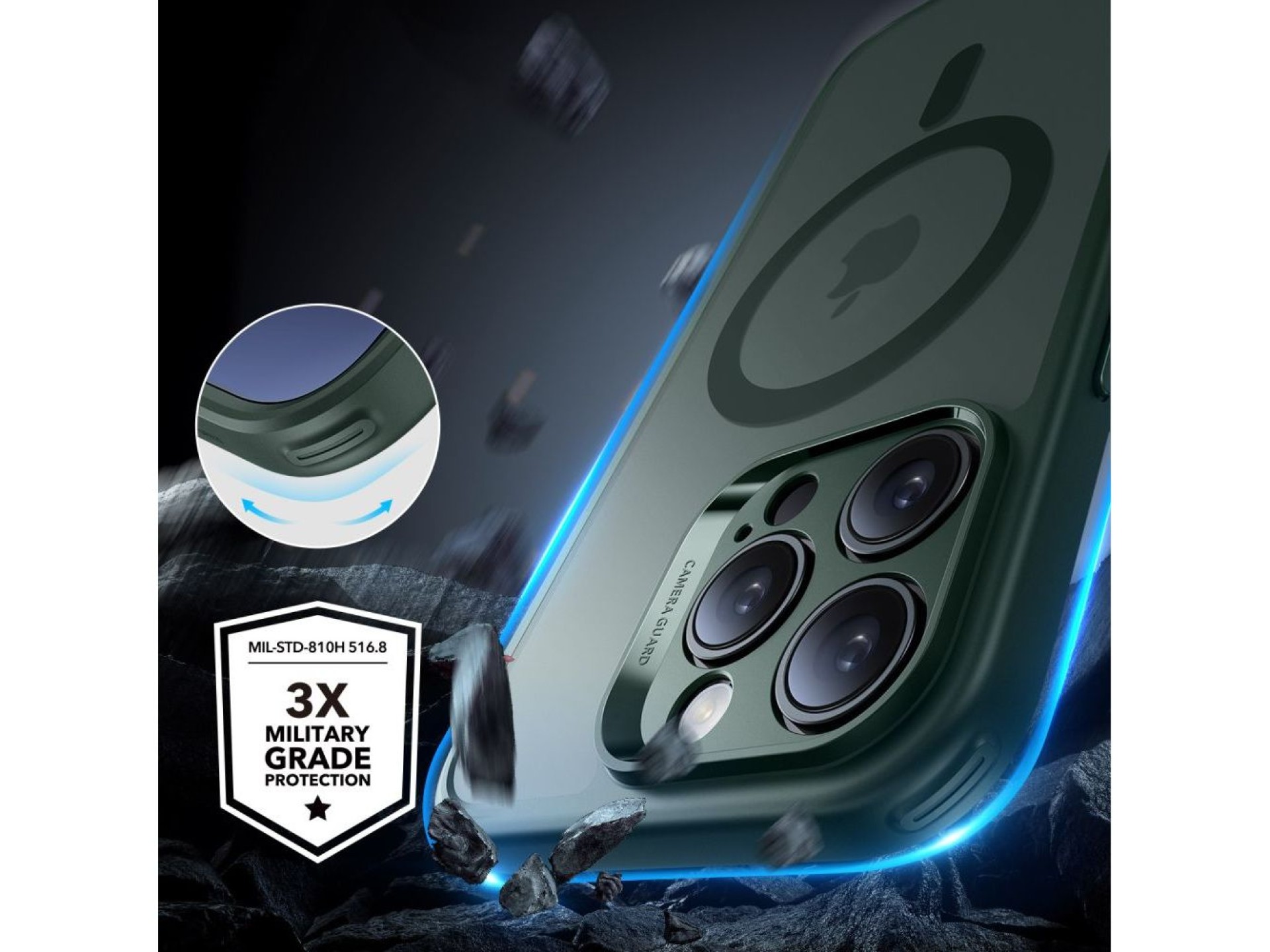 Capa ESR Classic Pro Set Halolock MagSafe para iPhone 16 Pro Max - Verde