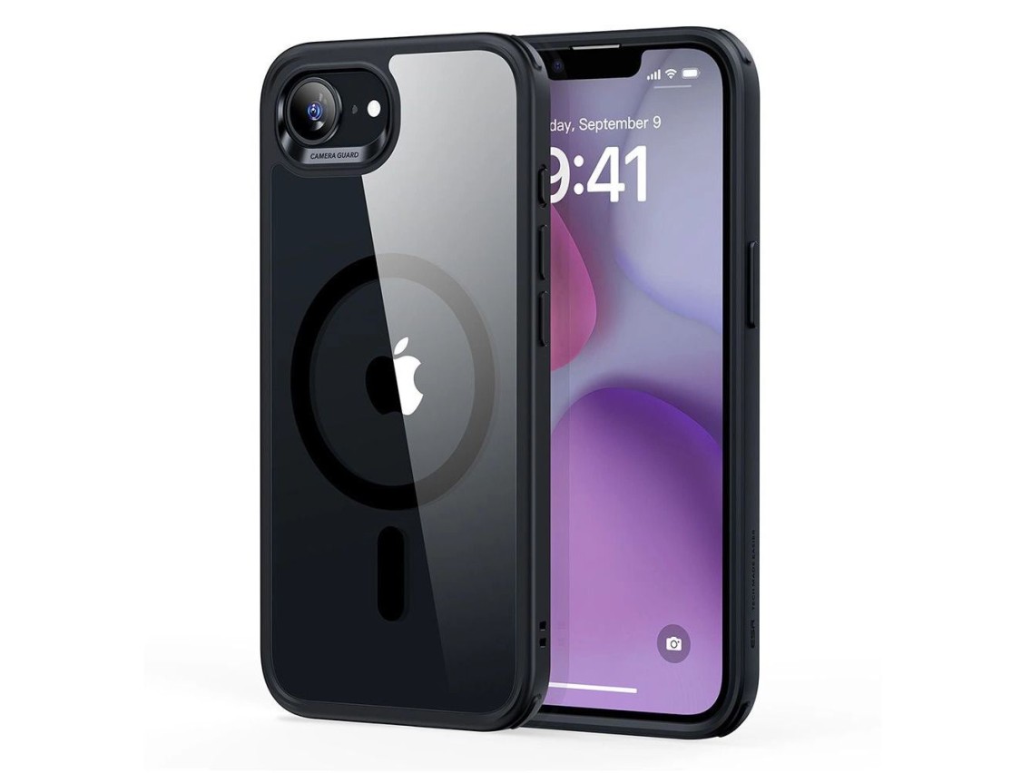 Capa ESR Classic Hybrid Halolock MagSafe para iPhone 16e / 17e - Transparente-Preta