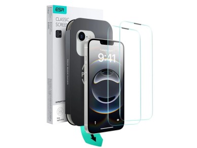 ESR UltraFit Tempered Glass 2-pack case for iPhone 13 / 13 Pro / 14 / 16e / 17e ESR UltraFit Tempered Glass 2-pack case for iPhone 13 / 13 Pro / 14 / 16e / 17e