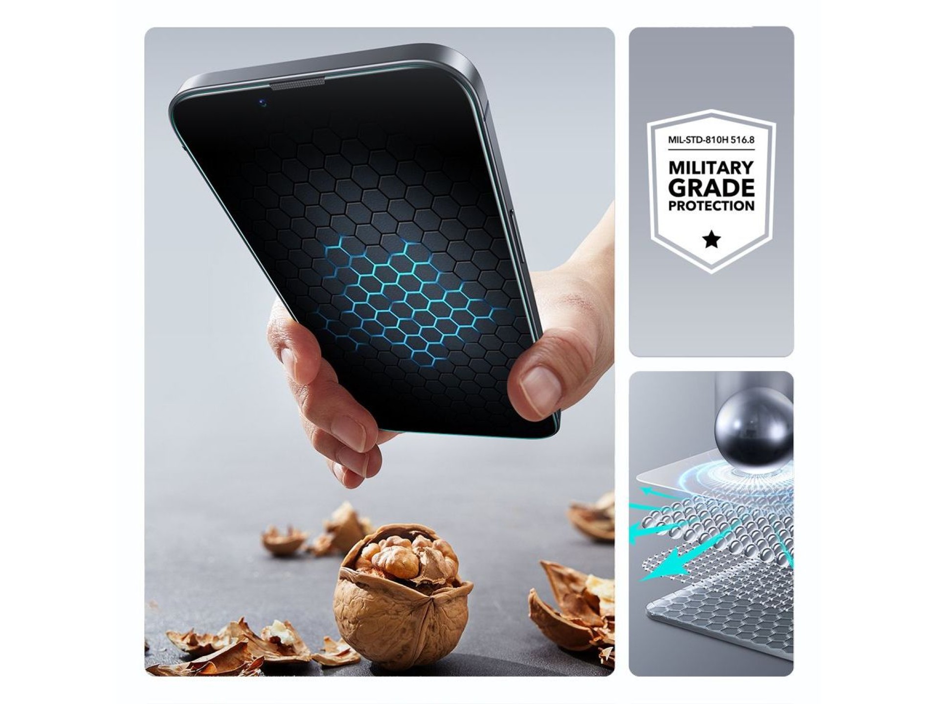 Capa de vidro temperado ESR UltraFit (pacote com 2) para iPhone 13 / 13 Pro / 14 / 16e / 17e