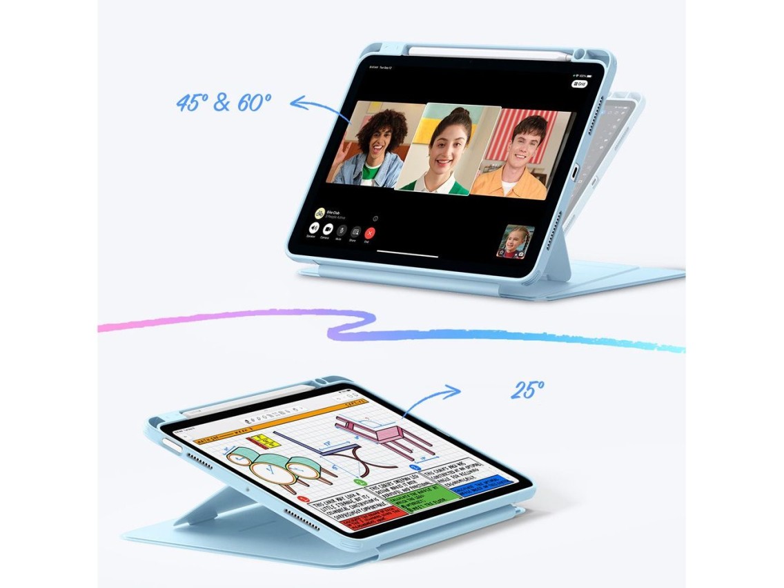ESR Flip Hybrid Case for iPad 10.9" (2020/2022) / 11" (2024/2025/2026) - Blue