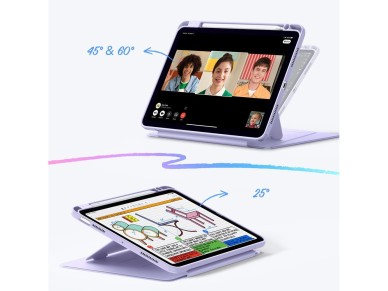 Capa h�brida flip ESR para iPad 10,9" (2020/2022) / 11" (2024/2025/2026) - Roxa