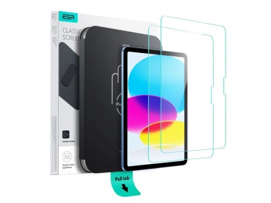 Paquete de 2 protectores de pantalla de vidrio templado ESR UltraFit para iPad de 10,9" (2022, 10.ª Paquete de 2 protectores de pantalla de vidrio templado ESR UltraFit para iPad de 10,9" (2022, 10.ª