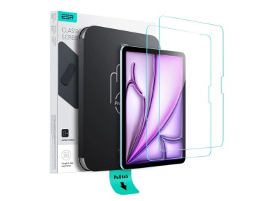 Paquete de 2 protectores de pantalla de vidrio templado ESR UltraFit para iPad Air de 11" (2024/2025 Paquete de 2 protectores de pantalla de vidrio templado ESR UltraFit para iPad Air de 11" (2024/2025