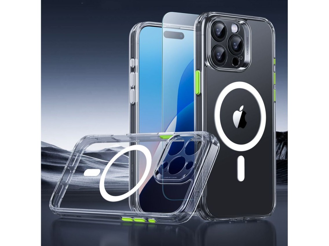 Funda ESR Classic Pro Set Halolock MagSafe para iPhone 16 Pro Max - Transparente