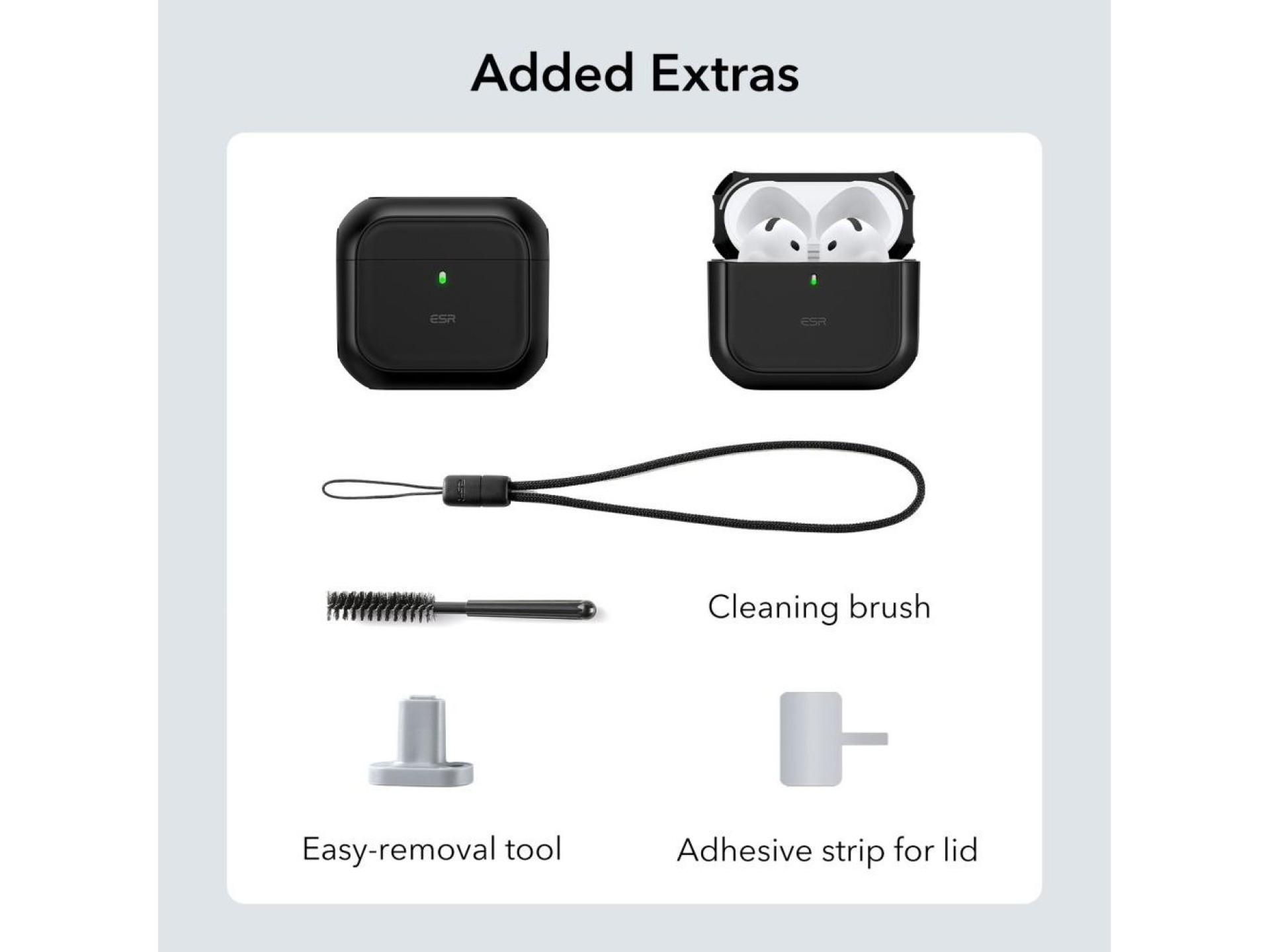 ESR Orbit Halolock MagSafe case for Apple AirPods 4 - black