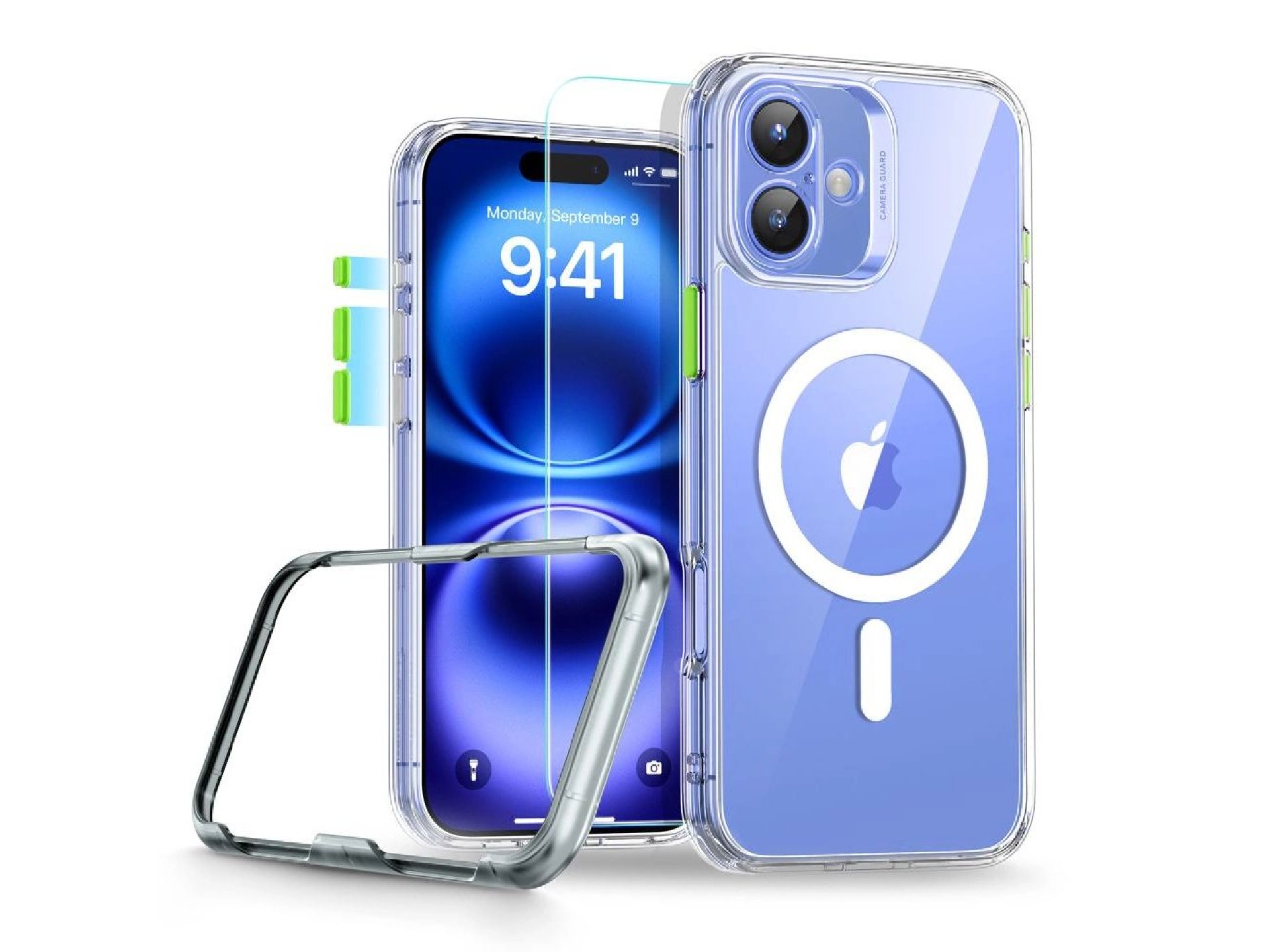 ESR Classic Pro Set Halolock MagSafe iPhone 16 Case - Clear