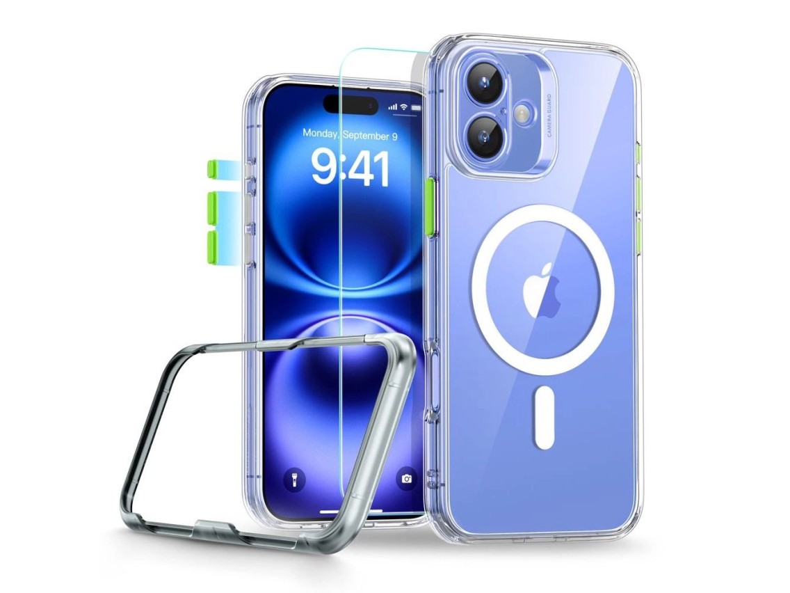 ESR Classic Pro Set Halolock MagSafe iPhone 16 Case - Clear