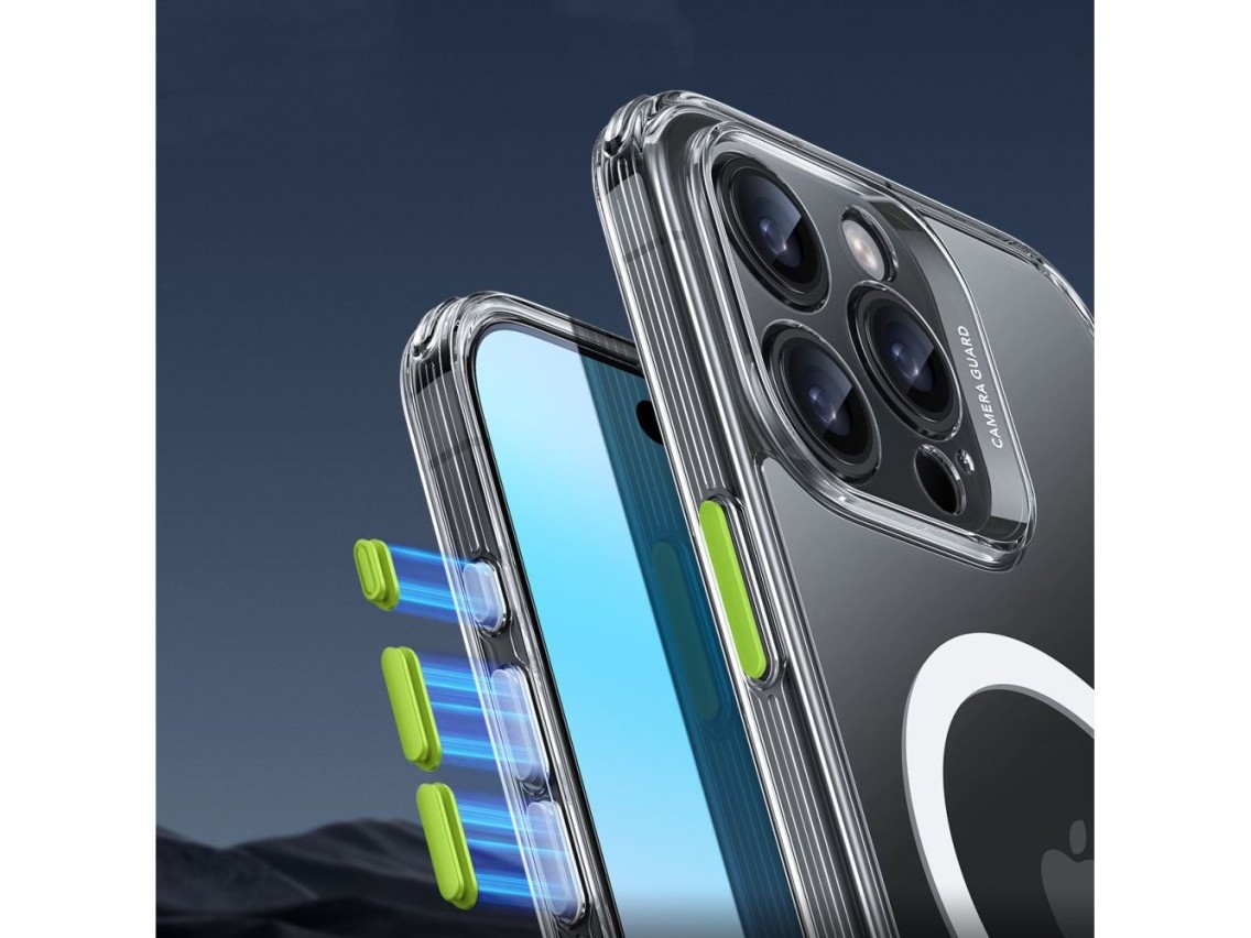 Funda ESR Classic Pro Set Halolock MagSafe para iPhone 16 Pro Max - Transparente