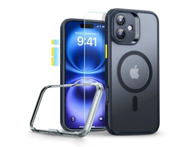 ESR Classic Pro Set Halolock MagSafe case for iPhone 16 - black ESR Classic Pro Set Halolock MagSafe case for iPhone 16 - black