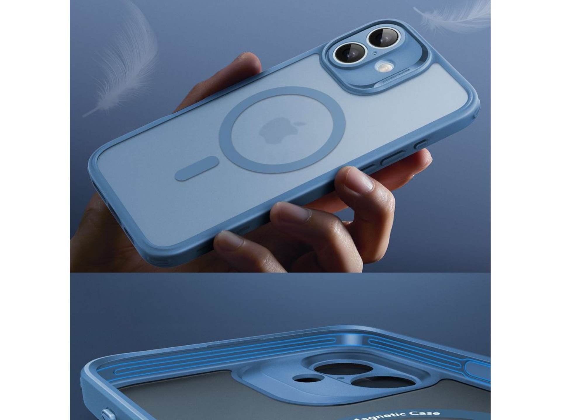 ESR Classic Pro Set Halolock MagSafe case for iPhone 16 - blue