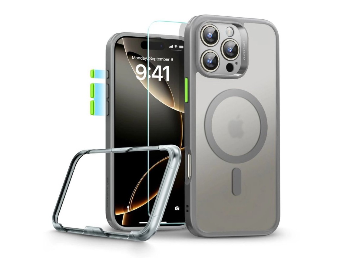 ESR Classic Pro Set Halolock MagSafe Case for iPhone 16 Pro Max - Gray