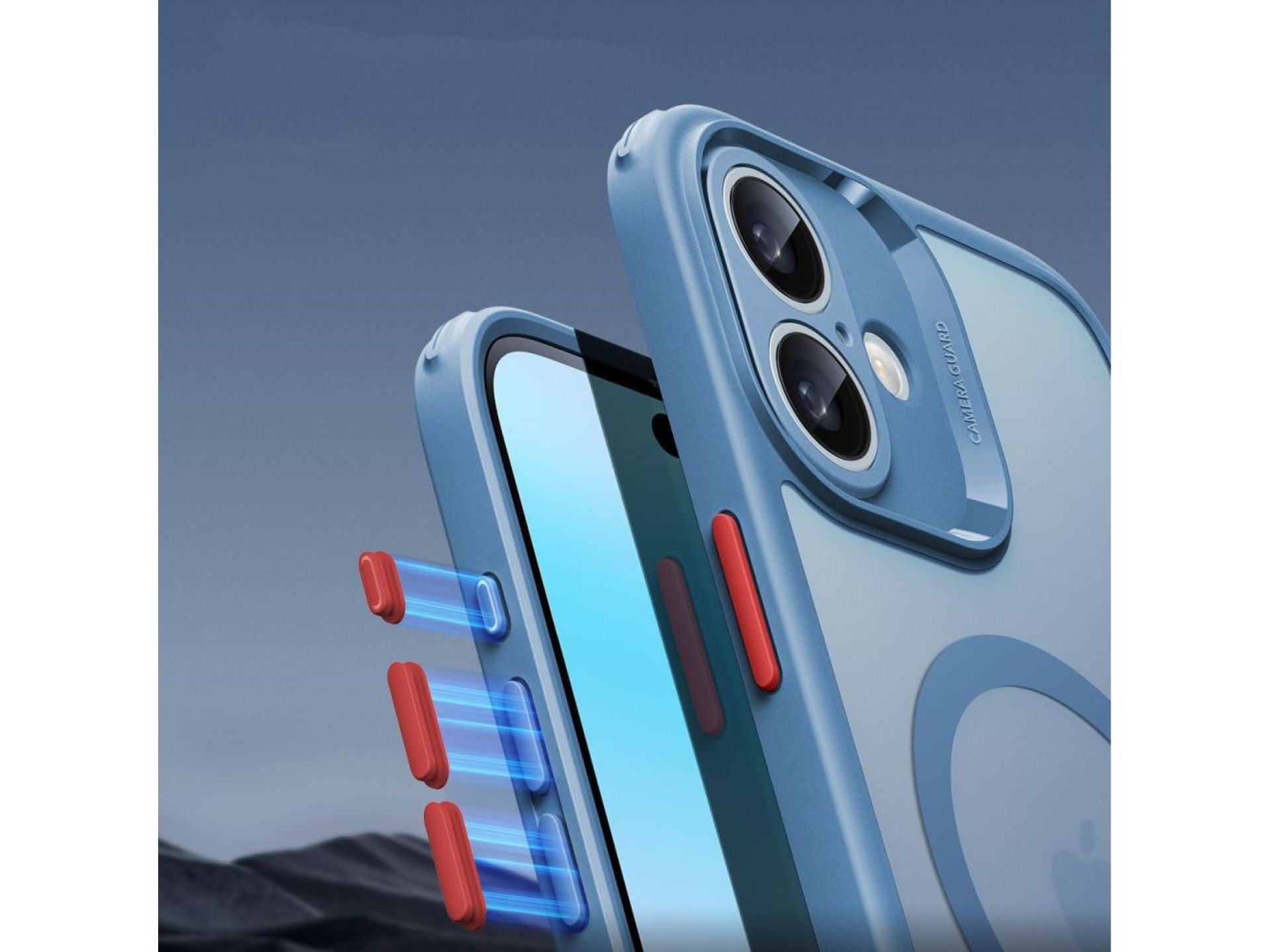 ESR Classic Pro Set Halolock MagSafe case for iPhone 16 - blue