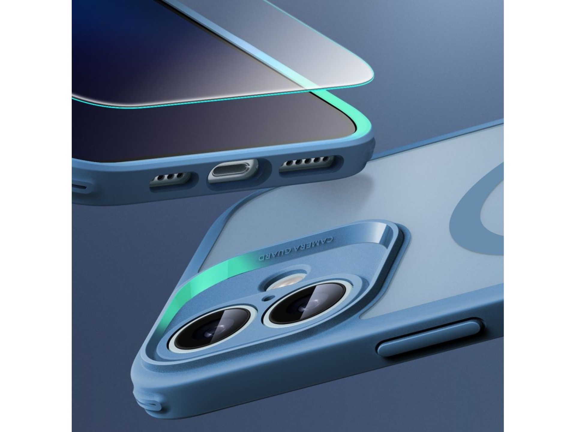 ESR Classic Pro Set Halolock MagSafe case for iPhone 16 - blue