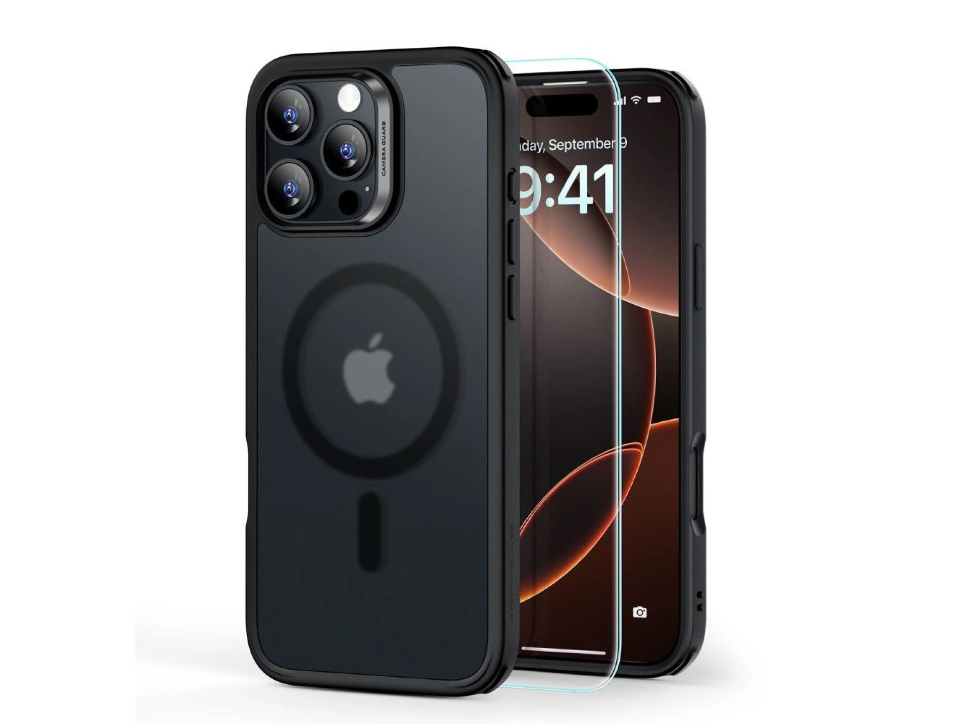Funda ESR Classic Hybrid Halolock MagSafe + protector de pantalla de vidrio templado para iPhone 16
