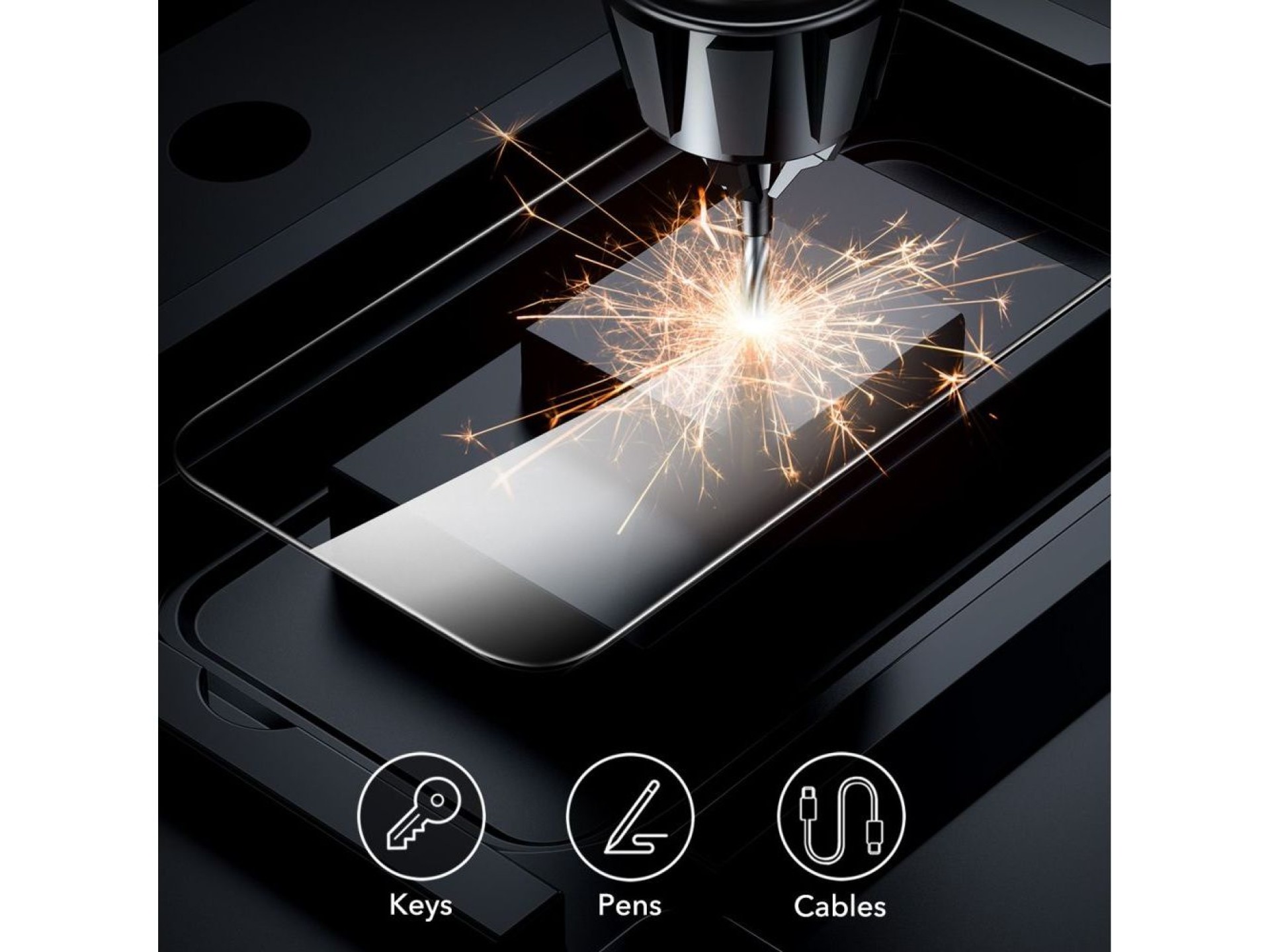 Película de vidro temperado ESR (2 unidades) para iPhone 16 Pro Max - transparente