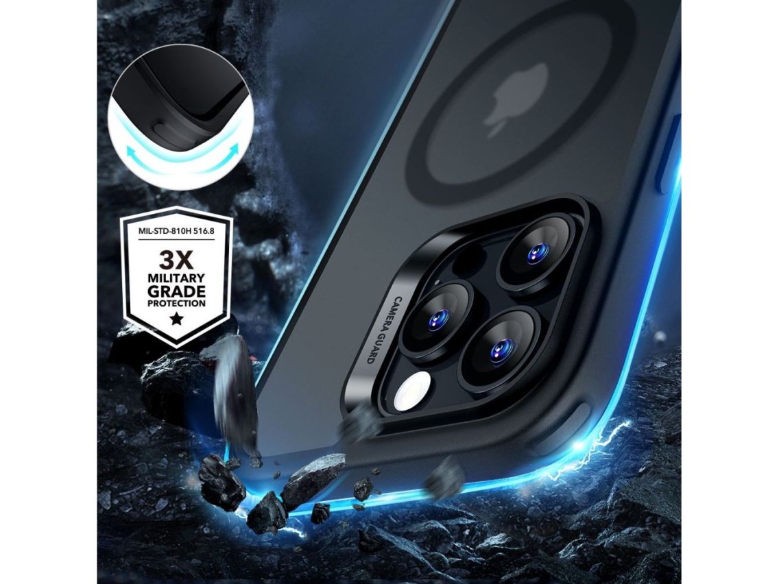 Funda ESR Classic Hybrid Halolock MagSafe + protector de pantalla de vidrio templado para iPhone 16