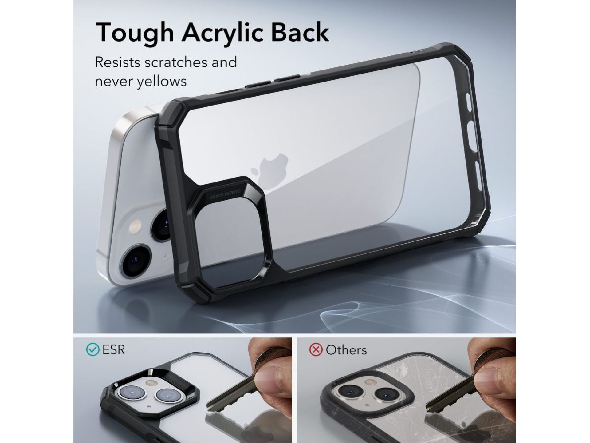 Funda ESR Air Armor para iPhone 14 Plus - Negro transparente