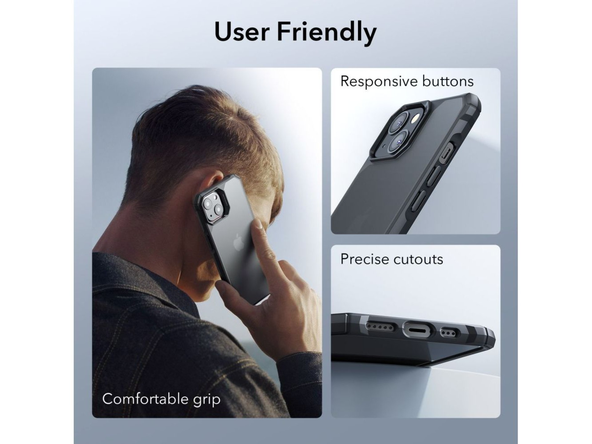 ESR Air Armor Case for iPhone 14 Plus - Matte Black