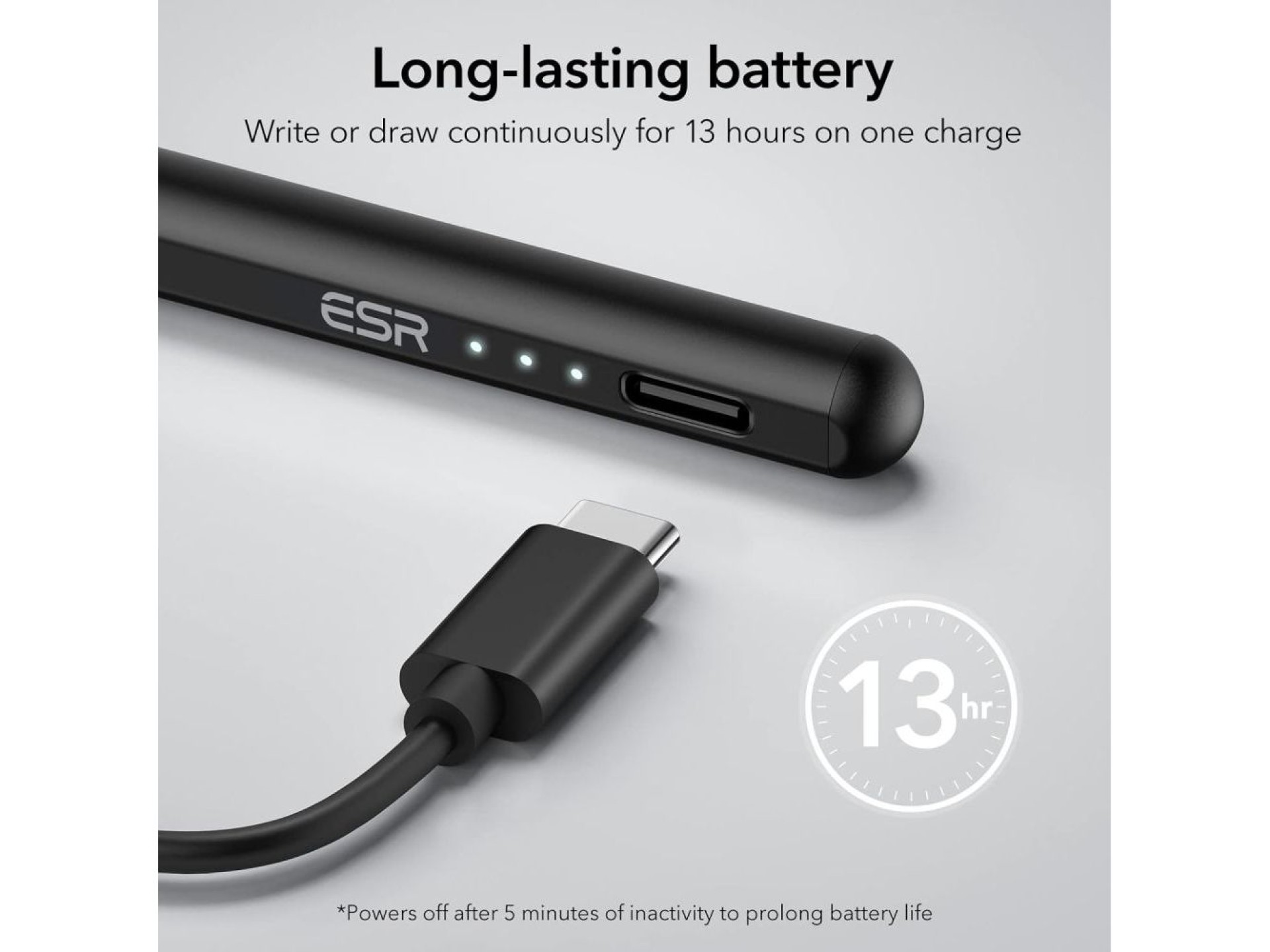 Lápiz óptico magnético ESR Digital+ para iPad - Negro