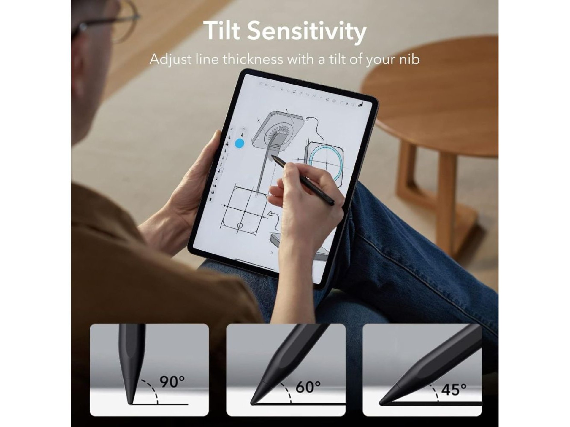 Lápiz óptico magnético ESR Digital+ para iPad - Negro
