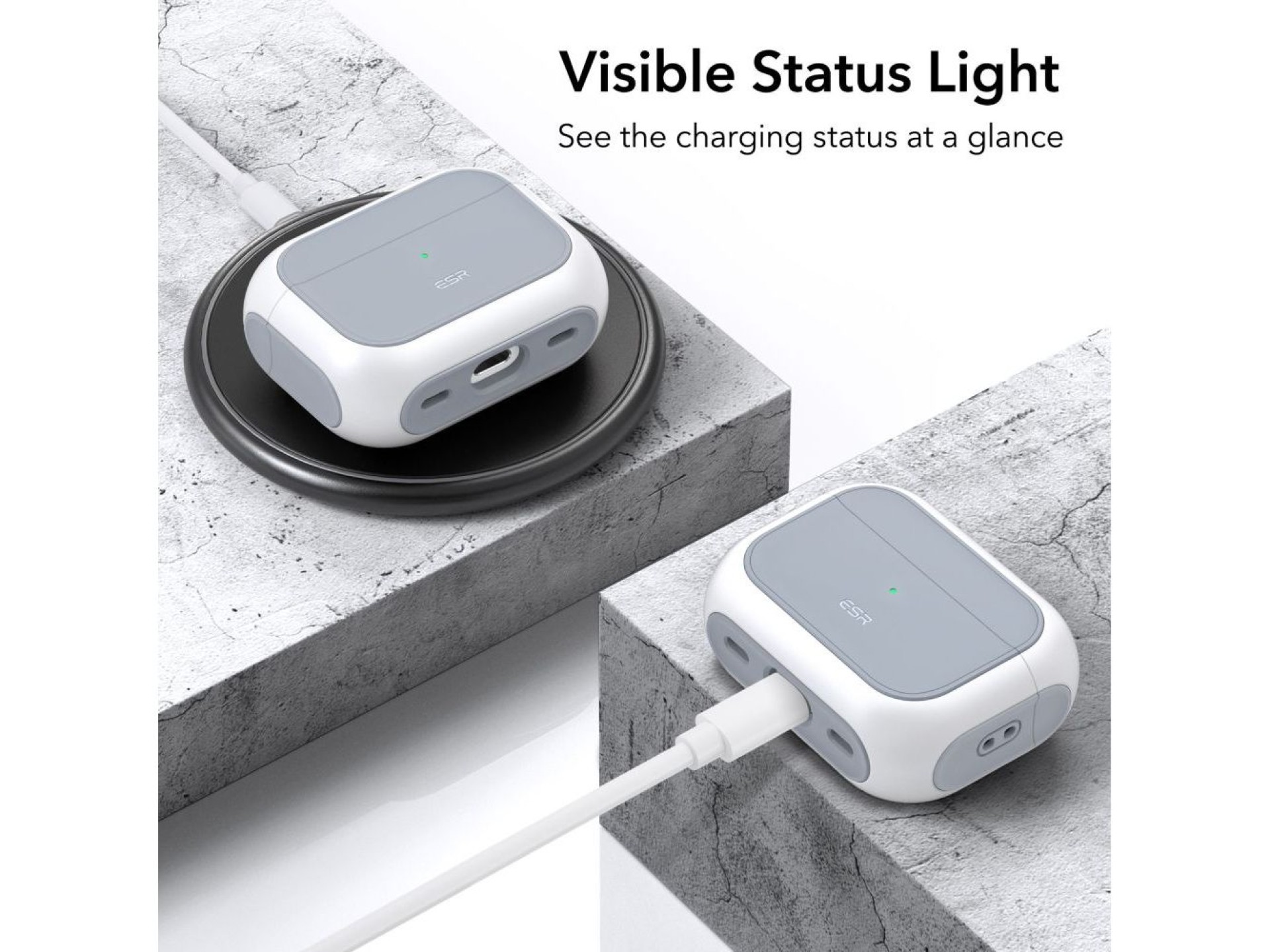 ESR Orbit Halolock with MagSafe for Apple AirPods Pro 1 / 2 - White