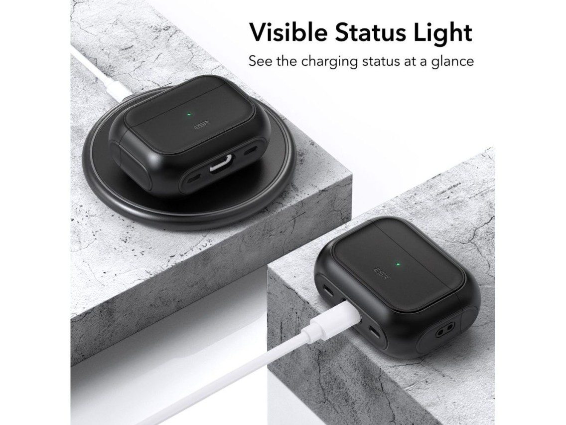 Capa ESR Orbit Halolock com MagSafe para Apple AirPods Pro 1/2 - preta