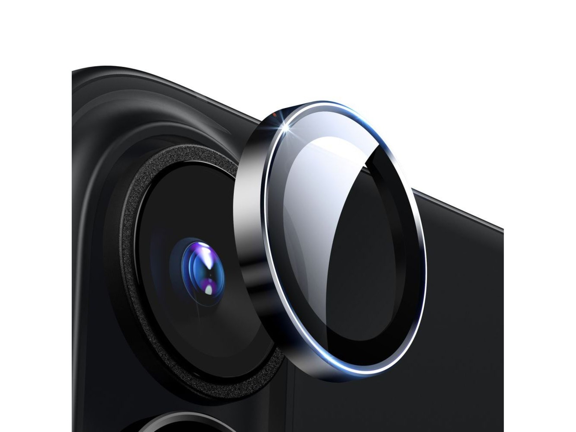 Película de vidro temperado ESR Armorite para câmera do iPhone 16 / 16 Plus - Preta